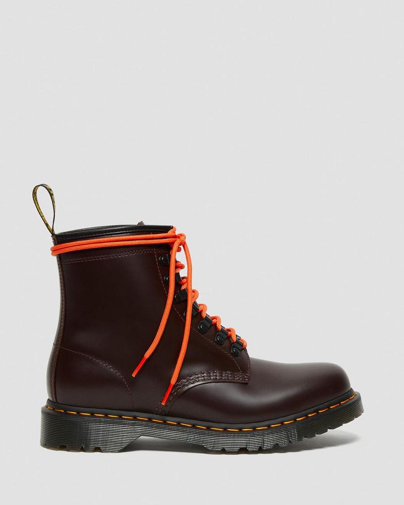 Men's Dr Martens 1460 Ben Smooth Leather Lace Up Boots Red | AU 500UZG